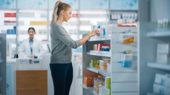 woman shopping in a pharmacy