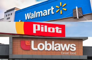 Walmart, Pilot and Loblaws.